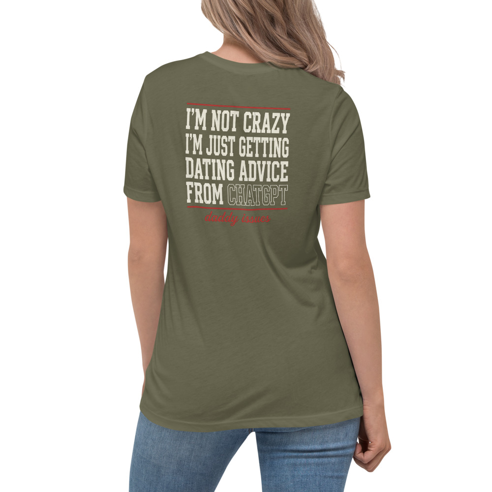 Dating Advice From ChatGPT — Varsity on a army shirt