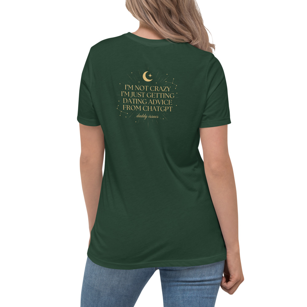 Dating Advice From ChatGPT — Celestial on a forest shirt