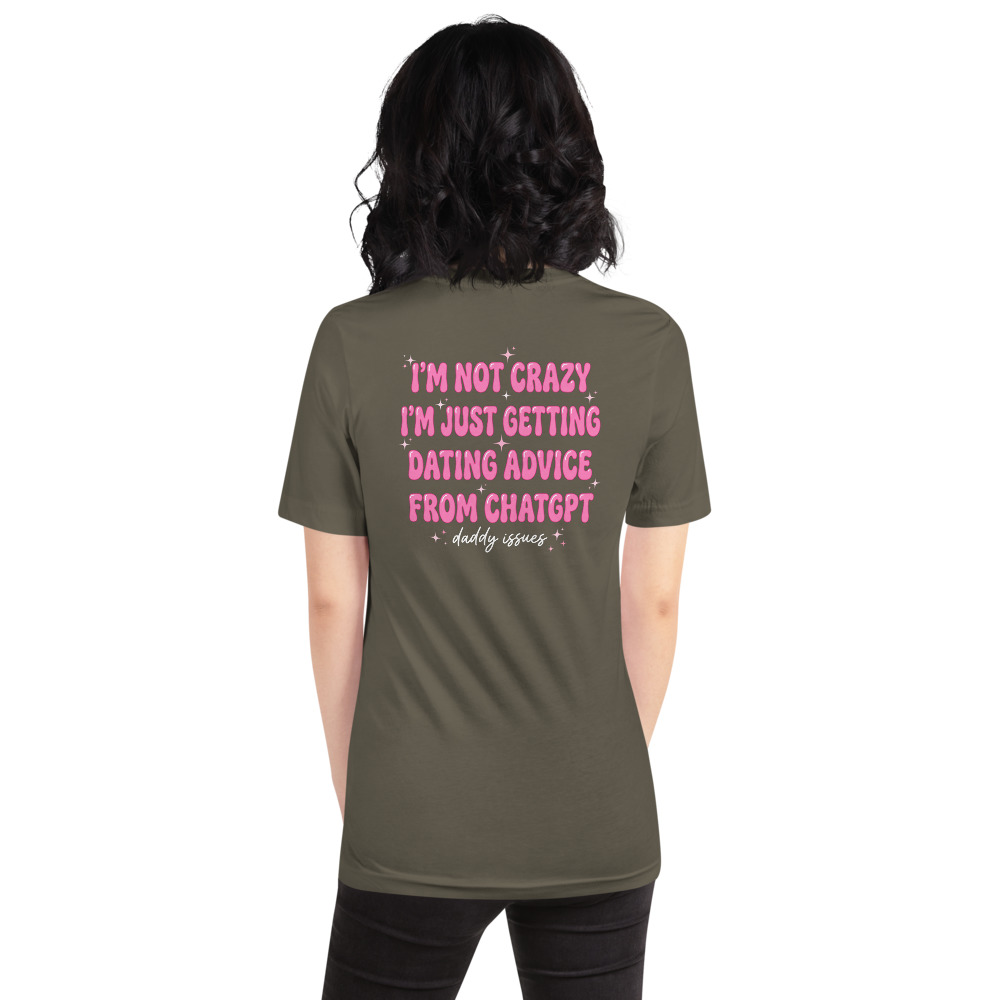 Dating Advice From ChatGPT — Y2K on a army shirt